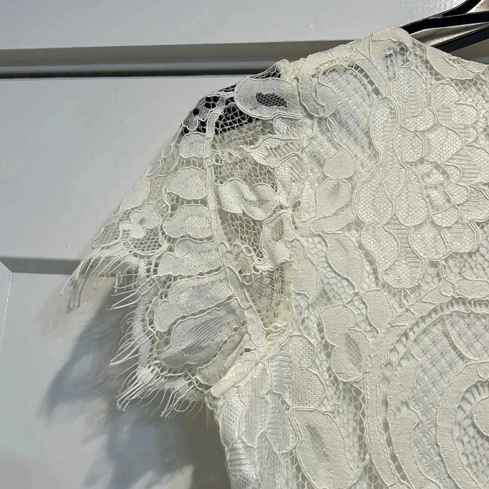 American Threads off white lace dress size small. - Picture 8 of 10